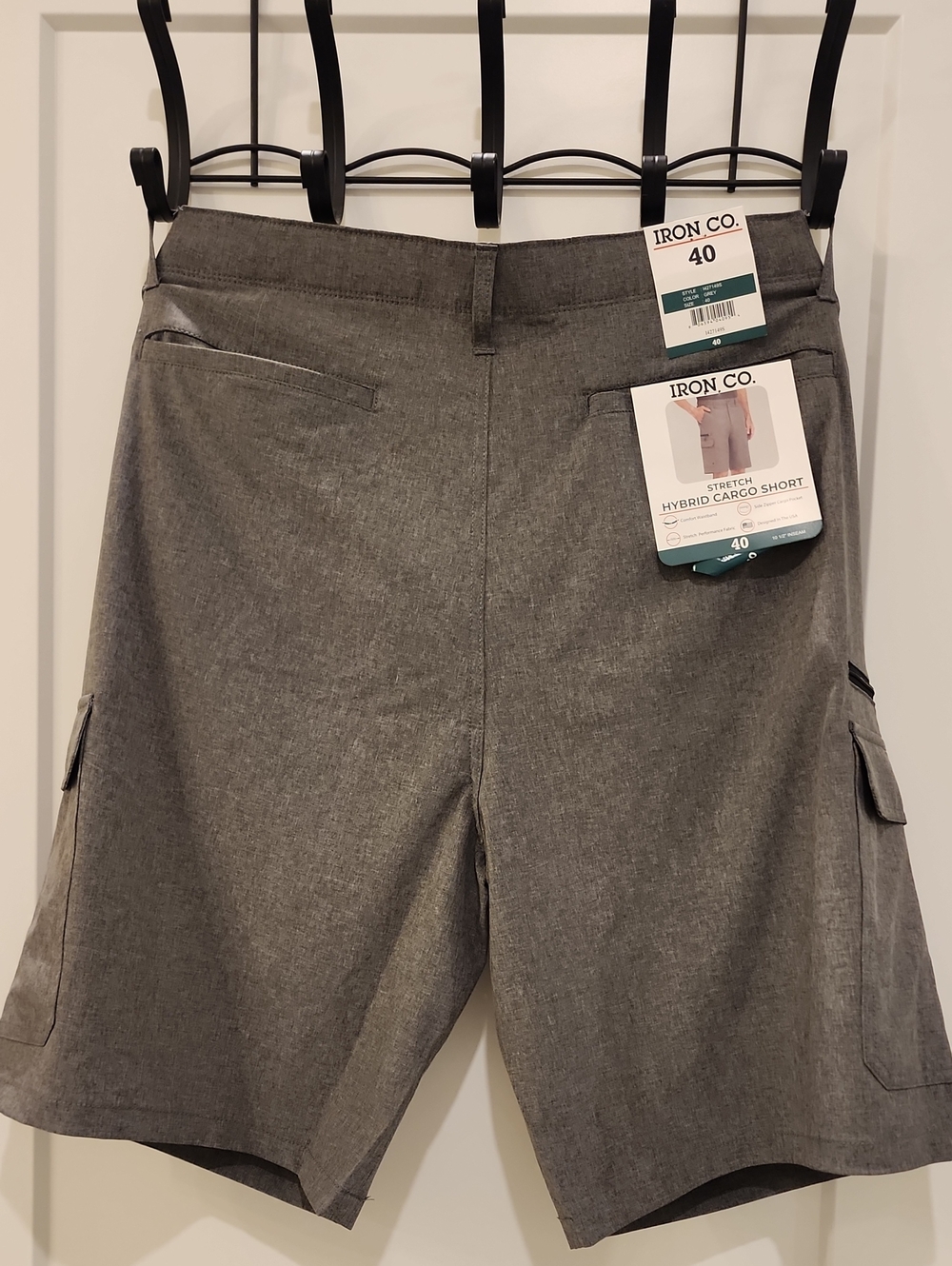 Iron Co. Men’s Gray Hybrid Cargo Shorts
